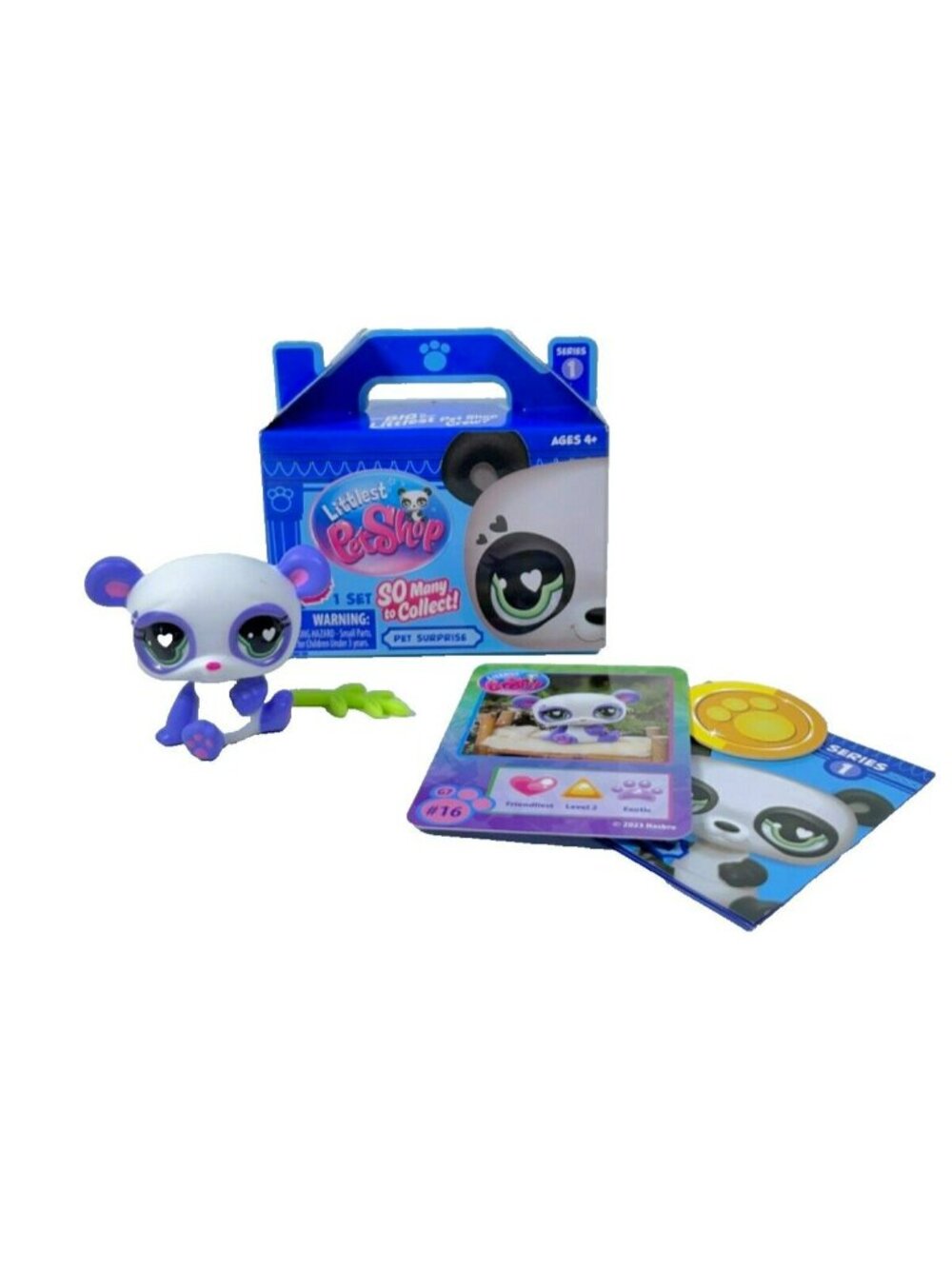 Littlest Pet Shop Purple & White PANDA With Virtual Code 2024 Series 1 G7 #16